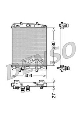 Радиатор, охлаждение двигателя DENSO DRM21024