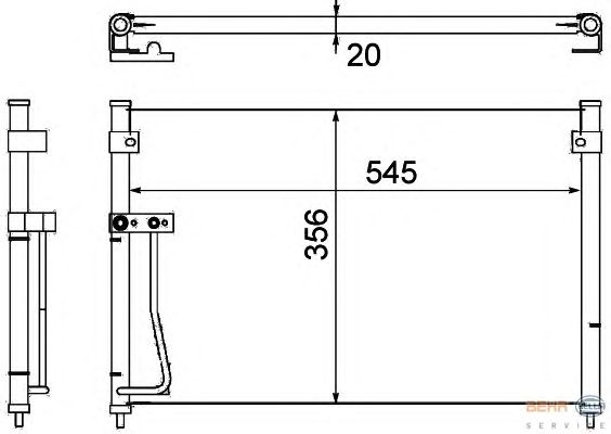 Радиатор кондиционера HELLA 8FC 351 038-701