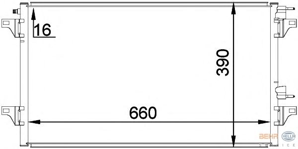 Радиатор кондиционера HELLA 8FC 351 300-341