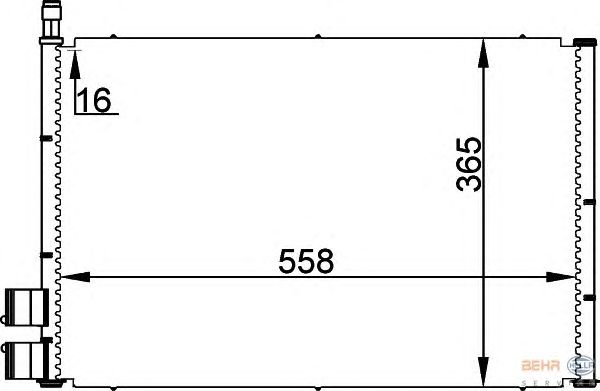 Радиатор кондиционера HELLA 8FC 351 300-351
