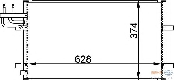 Радиатор кондиционера HELLA 8FC 351 301-731