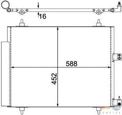 Радиатор кондиционера HELLA 8FC 351 305-221