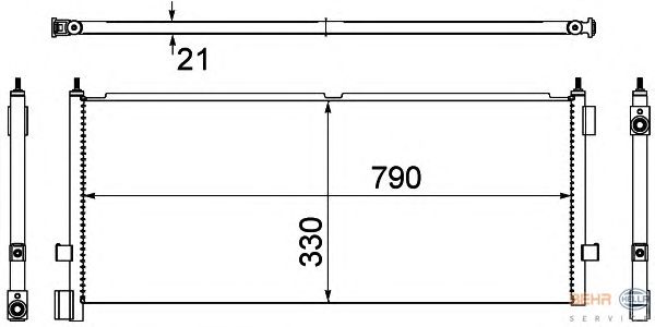 Радиатор кондиционера HELLA 8FC 351 307-311