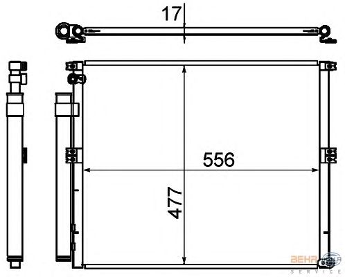 Радиатор кондиционера HELLA 8FC 351 310-771