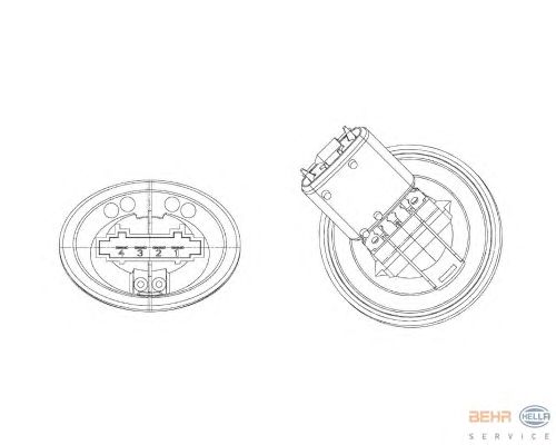 Регулятор, вентилятор салона HELLA 5HL 351 321-301