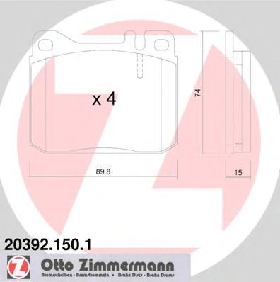 Тормозные колодки ZIMMERMANN 20392.150.1