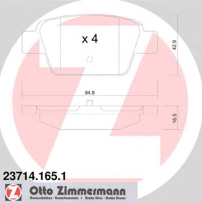 Тормозные колодки ZIMMERMANN 23714.165.1