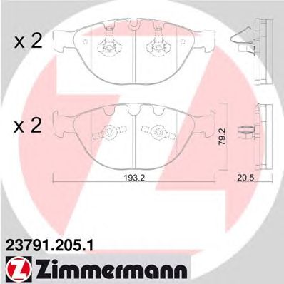 Тормозные колодки ZIMMERMANN 23791.205.1