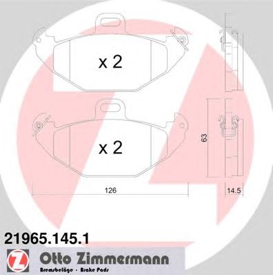Гальмівні колодки ZIMMERMANN 21965.145.1