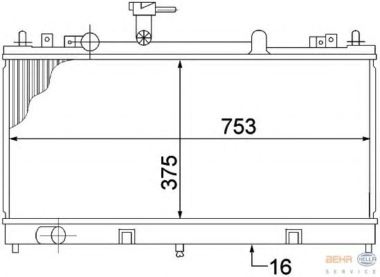 Радиатор, охлаждение двигателя HELLA 8MK 376 769-671