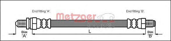 Тормозной шланг METZGER 4112502