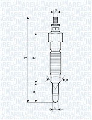 Свеча накала MAGNETI MARELLI 062900064304