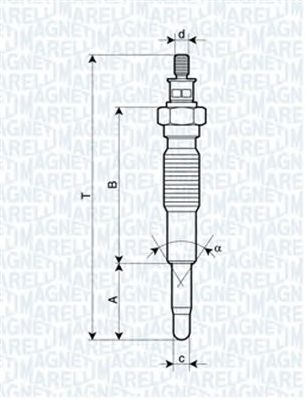Свеча накала MAGNETI MARELLI 062900077304