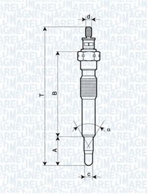 Свеча накала MAGNETI MARELLI 062900092304