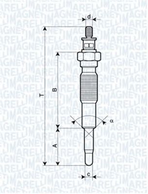 Свеча накала MAGNETI MARELLI 062900094304