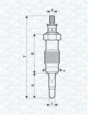Свеча накала MAGNETI MARELLI 062582804304