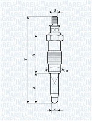 Свеча накала MAGNETI MARELLI 062900010304