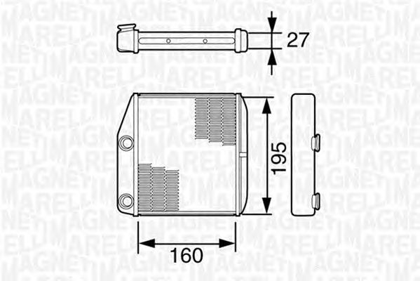 Радиатор отопителя MAGNETI MARELLI 350218227000