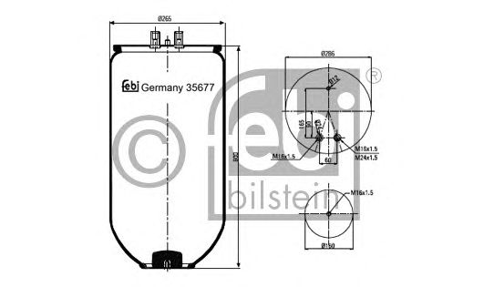 Пневмоподушка підвіски FEBI BILSTEIN 35677