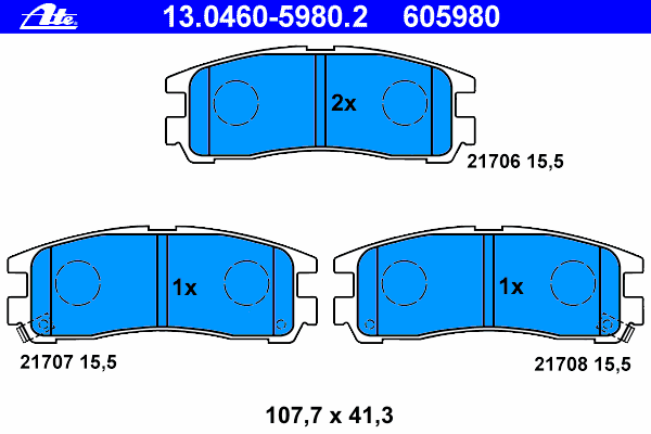 Тормозные колодки ATE 13.0460-5980.2