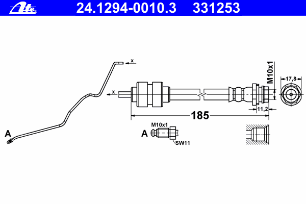 Тормозной шланг ATE 24.1294-0010.3