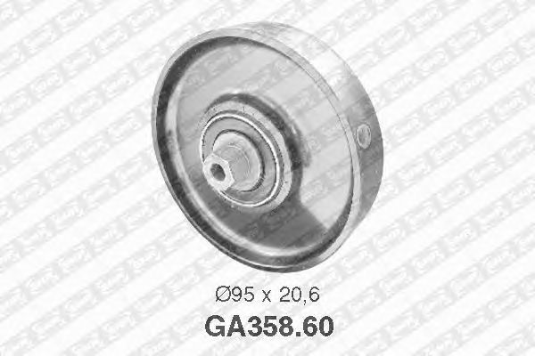 Направляющий / паразитный ролик  поликлинового ремня SNR GA358.60