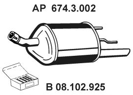 Глушитель EBERSPACHER 674.3.002