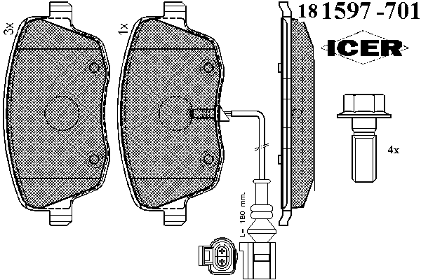 Тормозные колодки ICER 181597-701