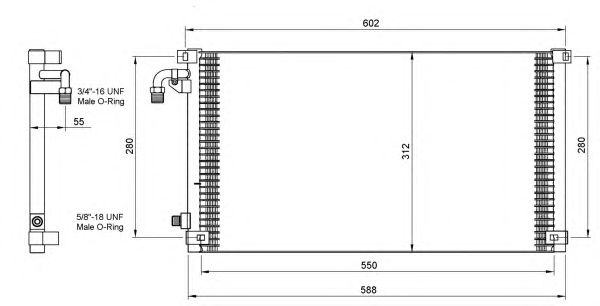 Радиатор кондиционера NRF 35103