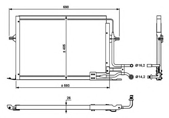 Радиатор кондиционера NRF 35139