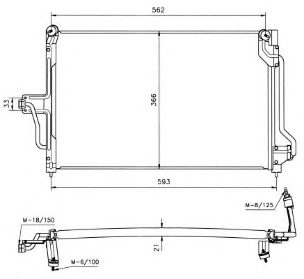 Радиатор кондиционера NRF 35182