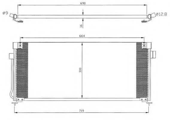 Радіатор кондиціонера NRF 35324