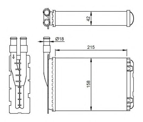 Радиатор отопителя NRF 507339
