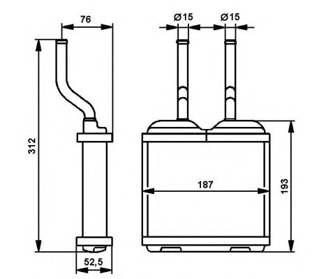 Радиатор отопителя NRF 52103
