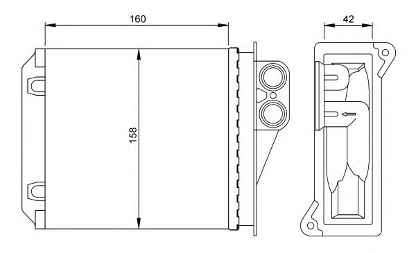 Радиатор отопителя NRF 54236