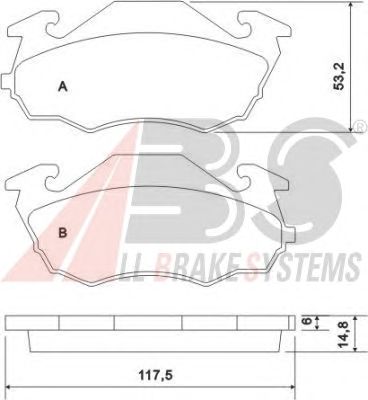 Тормозные колодки A.B.S. 36971