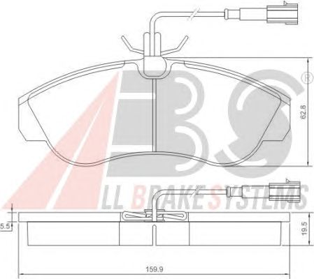 Тормозные колодки A.B.S. 37171