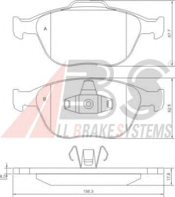 Тормозные колодки A.B.S. 37349