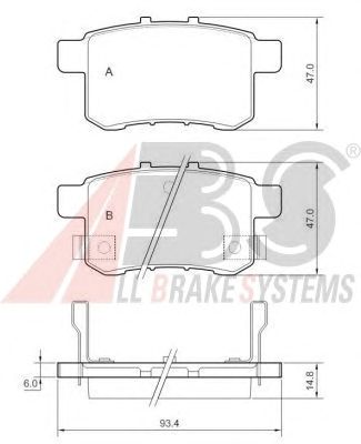 Тормозные колодки A.B.S. 37756