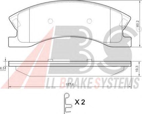 Тормозные колодки A.B.S. 38945
