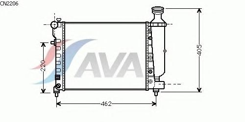 Радиатор, охлаждение двигателя AVA QUALITY COOLING CN2206