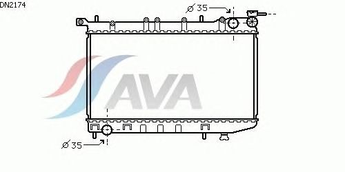 Радиатор, охлаждение двигателя AVA QUALITY COOLING DN2174