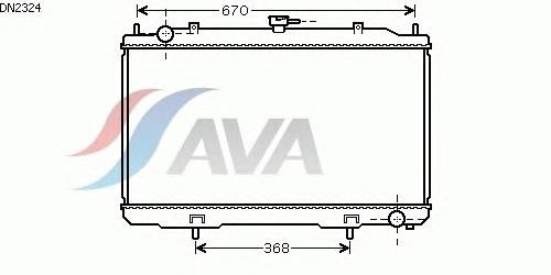 Радиатор, охлаждение двигателя AVA QUALITY COOLING DN2324