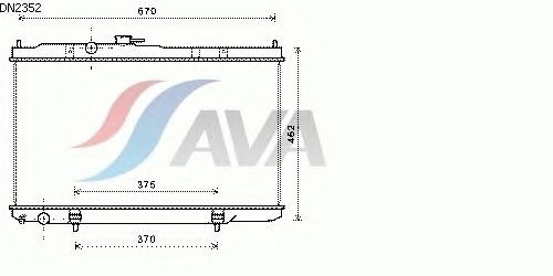 Радиатор, охлаждение двигателя AVA QUALITY COOLING DN2352