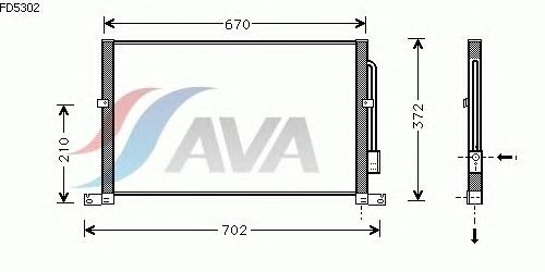 Радиатор кондиционера AVA QUALITY COOLING FD5302
