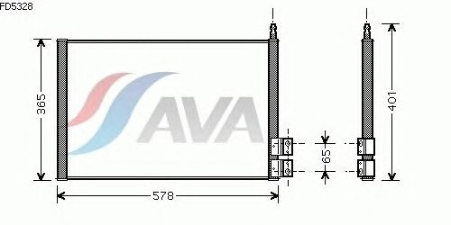 Радиатор кондиционера AVA QUALITY COOLING FD5328