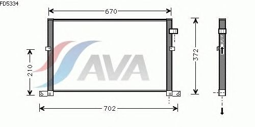 Радиатор кондиционера AVA QUALITY COOLING FD5334