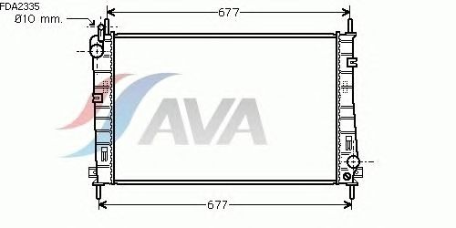 Радиатор, охлаждение двигателя AVA QUALITY COOLING FDA2335