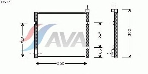 Радиатор кондиционера AVA QUALITY COOLING HD5095