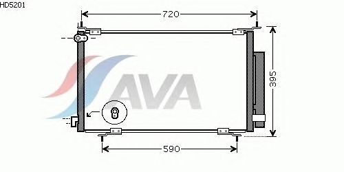 Радиатор кондиционера AVA QUALITY COOLING HD5201